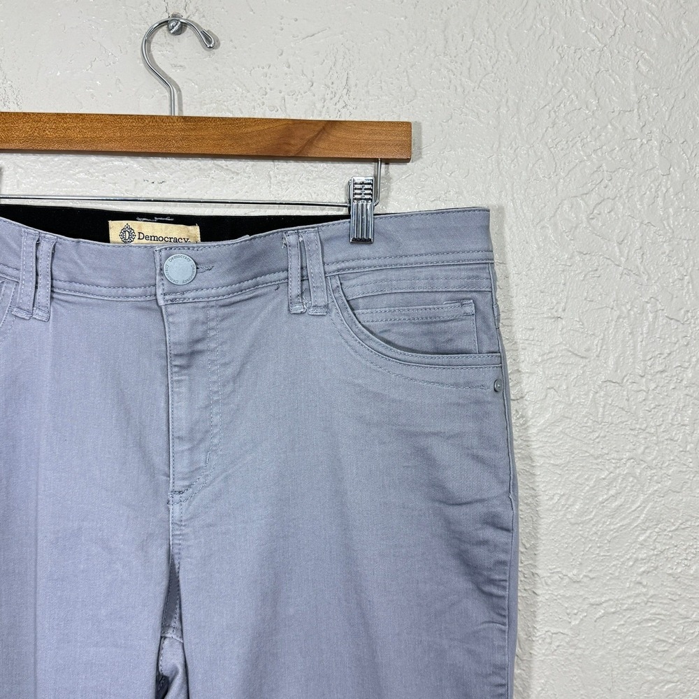 Democracy Ab-Solution Gray Pants 16 Tapered Ankle Stretch Slimming B1304PEX2 - Picture 3 of 10